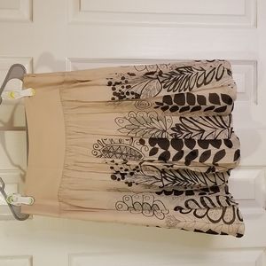 BCBGMaxAzria Silk Full Floral Skirt - 6